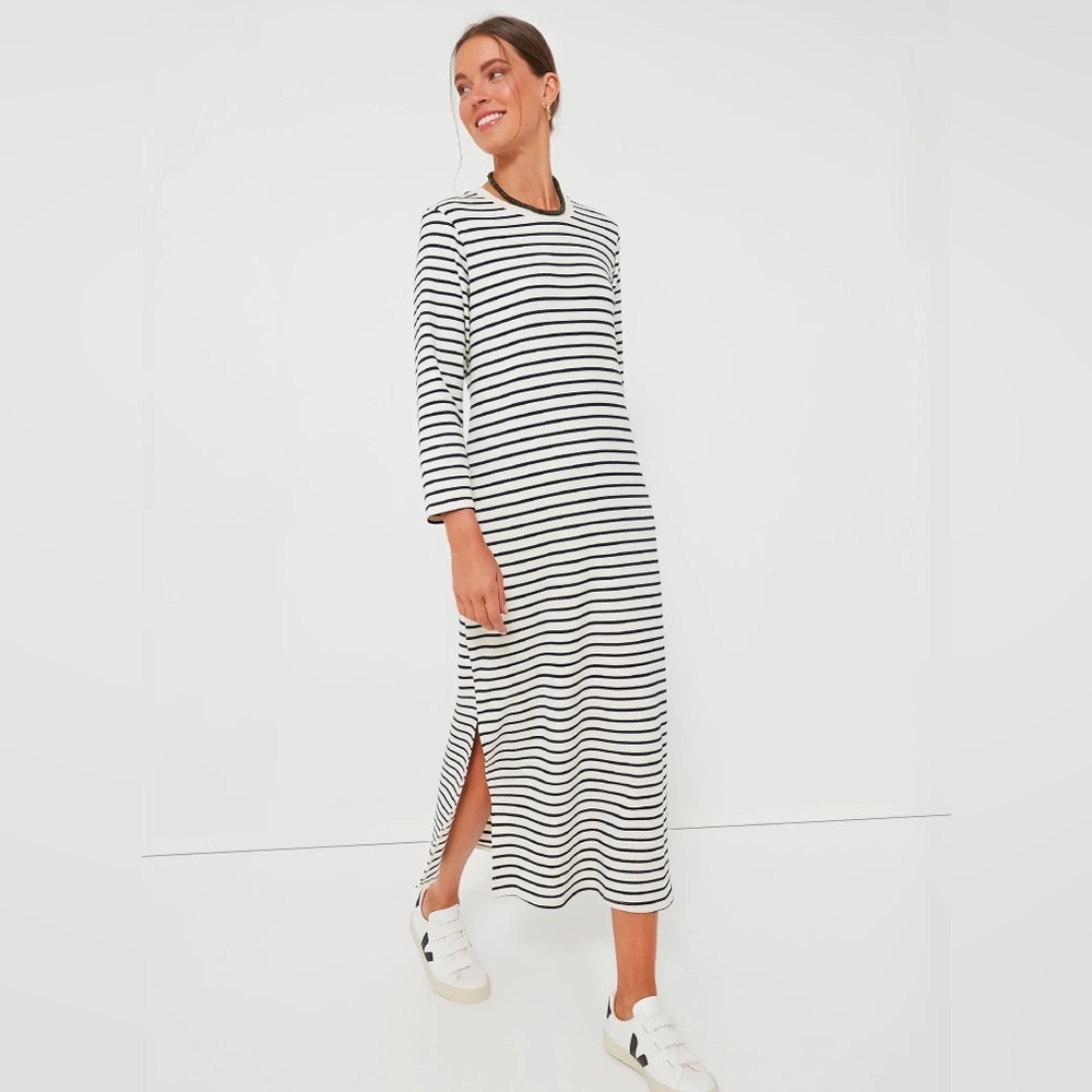 Pomander Place Navy Stripe Gio Maxi Dress